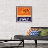 Trends International NBA Phoenix Suns - Logo 20 Wall Poster, 22.4L x 14.7W, Barnwood Framed Version view 2