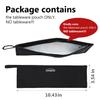 Aosbos Reusable Straws & Cutlery Pouch - Stainless Steel Straws & Chopsticks Case - Portable Travel Utensil Set - Black view 2