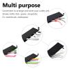 Aosbos Reusable Straws & Cutlery Pouch - Stainless Steel Straws & Chopsticks Case - Portable Travel Utensil Set - Black view 4