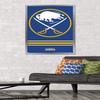 Trends International NHL Buffalo Sabres - Logo 20 Wall Poster, 34L x 22.4W, Silver Framed Version view 2