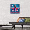 NBA Philadelphia 76ers - Joel Embiid 20 Wall Poster, 22.4L" x 14.7W", Silver Framed Version view 2