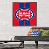 Trends International NBA Detroit Pistons - Logo 20 Wall Poster, 34L x 22.4W, Bronze Framed Version view 2
