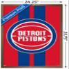 Trends International NBA Detroit Pistons - Logo 20 Wall Poster, 34L x 22.4W, Bronze Framed Version view 3