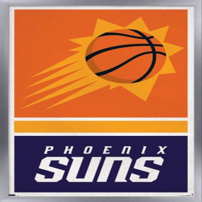 Trends International NBA Phoenix Suns - Logo 20 Wall Poster, 34L x 22.4W, Silver Framed Version