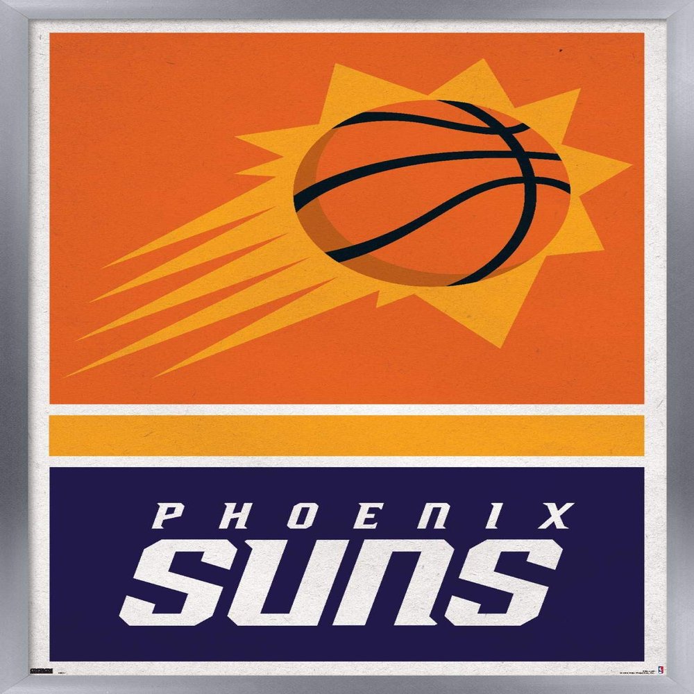 Trends International NBA Phoenix Suns - Logo 20 Wall Poster, 34L x 22.4W, Silver Framed Version