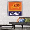 Trends International NBA Phoenix Suns - Logo 20 Wall Poster, 34L x 22.4W, Silver Framed Version view 2