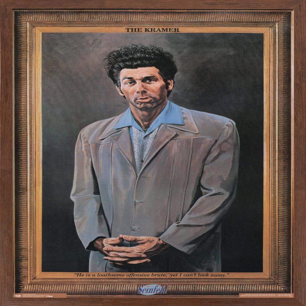 Trends International Seinfeld - Kramer Wall Poster, 22.375" x 34", Mahogany Framed Version