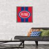 Trends International NBA Detroit Pistons - Logo 20 Wall Poster, 22.4L x 14.7W, Barnwood Framed Version view 2