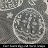 Lace Easter Table Runners 72 Inches Long - Spring Easter Eggs Table Runner - Easter Table Decorations for Home Dining Room - Easter Party Decorations and Supplies (White) view 4
