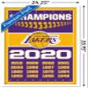 NBA Los Angeles Lakers - Champions 20 Wall Poster, 34L" x 22.4W", White Framed Version view 3