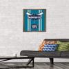 Trends International NBA Charlotte Hornets - Logo 20 Wall Poster, 22.4L x 14.7W, Bronze Framed Version view 2