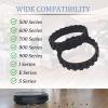 Garbage fighter Tires for IROBOT ROOMBA Wheels Series 500, 600, 700, 800 and 900, e5, e6, i7,Anti-Slip, Great Adhesion and Easy Assembly, Wheel Replacement for All roomba Models (Black 4 Pack) view 2