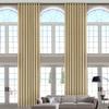 ChadMade 106 Wide x 180 Long Inches Velvet Curtain Panel Grommet Top Extra Long Drape High Ceiling Drapery for Loft Living Room Home Movie Theater Stage Auditorium, Cream (1 Panel), Leon Collection view 1