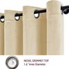 ChadMade 106 Wide x 180 Long Inches Velvet Curtain Panel Grommet Top Extra Long Drape High Ceiling Drapery for Loft Living Room Home Movie Theater Stage Auditorium, Cream (1 Panel), Leon Collection view 2