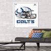 Trends International NFL Indianapolis Colts - Drip Helmet 20 Wall Poster, 22.375" x 34", White Framed Version view 2