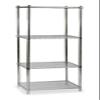 24 Inw X 24 Ind X 85 Inh, Chrome Plated Finish,Starter Wire Shelving Unit, 4 Shelves, Silver,20408895322 view 1