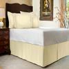 3 PC Premium Bed Skirt 100% Combed Cotton 600 Thread Counts King Size | Ivory Pleated Dust Ruffle Bed Skirt Collection 16" Drop Length Pleated Styling (Bed Skirt with 2 Pillow Shams) view 1