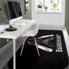 Barber Rug Barbershop Razors Black Full Size Area Rug for Living Dinning Room Bedroom Kitchen, Nursery Rug Floor Carpet Yoga Mat view 3