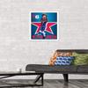 NBA Philadelphia 76ers - Joel Embiid 20 Wall Poster, 22.4L" x 14.7W", White Framed Version view 2