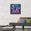 NBA Philadelphia 76ers - Joel Embiid 20 Wall Poster, 22.4L" x 14.7W", Mahogany Framed Version view 2