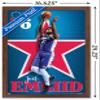 NBA Philadelphia 76ers - Joel Embiid 20 Wall Poster, 22.4L" x 14.7W", Mahogany Framed Version view 3