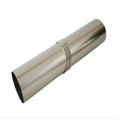 DANCHEL OUTDOOR Roll up Titanium Stove Pipe Ultralight,Camping Wood Stove Chimney Pipe with Rings, Hot Tent Accessories Replacement Flue 2.48 Dia., 11''Wide, 9.8ft/3m Length