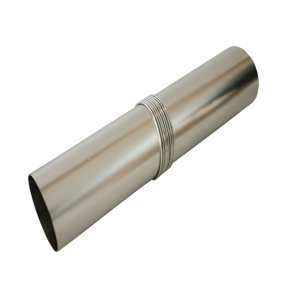 DANCHEL OUTDOOR Roll up Titanium Stove Pipe Ultralight,Camping Wood Stove Chimney Pipe with Rings, Hot Tent Accessories Replacement Flue 2.48 Dia., 11''Wide, 9.8ft/3m Length