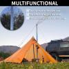 DANCHEL OUTDOOR Roll up Titanium Stove Pipe Ultralight,Camping Wood Stove Chimney Pipe with Rings, Hot Tent Accessories Replacement Flue 2.48 Dia., 11''Wide, 9.8ft/3m Length view 4