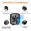 Amazon Basics 3-Speed Box Fan for Bedroom, Portable with Carry Handle, Powerful Airflow, 5 Blades, Lightweight Design, 67 Watts, 20-Inch, Black, 6.8"D x 20.86"W x 21.33"H view 2