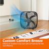 Amazon Basics 3-Speed Box Fan for Bedroom, Portable with Carry Handle, Powerful Airflow, 5 Blades, Lightweight Design, 67 Watts, 20-Inch, Black, 6.8"D x 20.86"W x 21.33"H view 4
