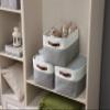 DECOMOMO Storage Baskets for Shelves - Fabric Storage Bins, Linen Closet Organizers and Storage (Grey & White, XL - 4 Pack) view 2
