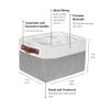 DECOMOMO Storage Baskets for Shelves - Fabric Storage Bins, Linen Closet Organizers and Storage (Grey & White, XL - 4 Pack) view 3