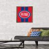 Trends International NBA Detroit Pistons - Logo 20 Wall Poster, 22.4L x 14.7W, Bronze Framed Version view 2
