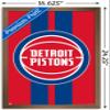 Trends International NBA Detroit Pistons - Logo 20 Wall Poster, 22.4L x 14.7W, Bronze Framed Version view 3