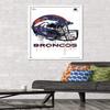 NFL Denver Broncos - Drip Helmet 20 Wall Poster, 34L x 22.4W, White Framed Version view 2