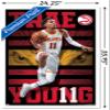 NBA Atlanta Hawks - Trae Young 20 Wall Poster, 34L" x 22.4W", White Framed Version view 3