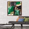 Trends International NBA Boston Celtics - Jayson Tatum 19 Wall Poster, 22.375" x 34", Mahogany Framed Version view 2