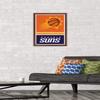 Trends International NBA Phoenix Suns - Logo 20 Wall Poster, 22.4L x 14.7W, Mahogany Framed Version view 2