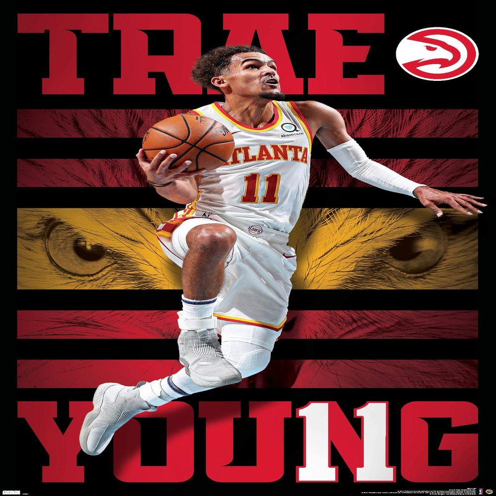 NBA Atlanta Hawks - Trae Young 20 Wall Poster, 22.4L" x 14.7W", Premium Unframed Version
