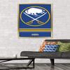 Trends International NHL Buffalo Sabres - Logo 20 Wall Poster, 34L x 22.4W, Gold Framed Version view 2