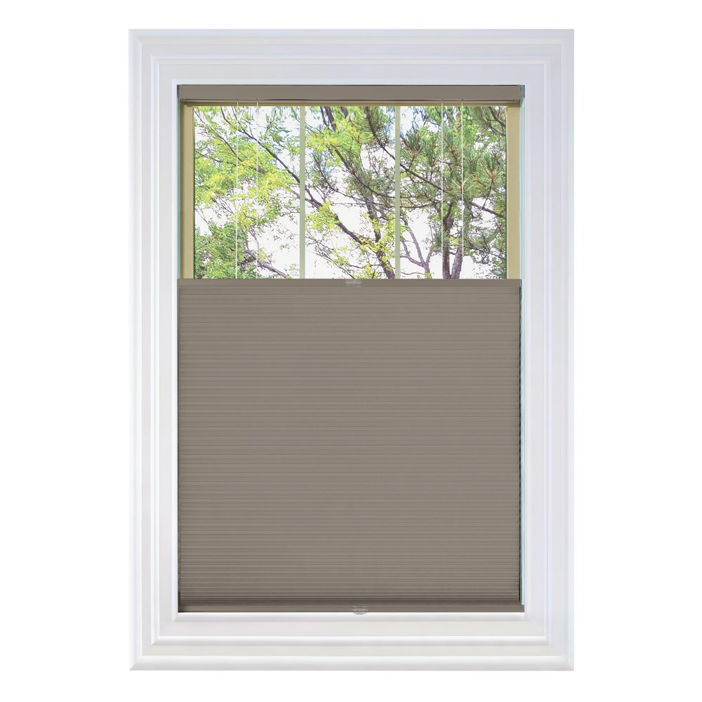 BlindsAvenue Cordless Top Down Bottom Up Cellular Honeycomb Shade, 9/16" Single Cell, Blackout, Warm Cocoa, Size: 27.5" W x 48" H