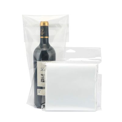 Wine Bottle Doggy Bag 100 Pack: Carryout Adhesive Seal Tamper Proof Travel Bags for Restaurants, Bars, and Dinner Parties (Clear), clear, 7.7 x 6.7 x 2.4 inches