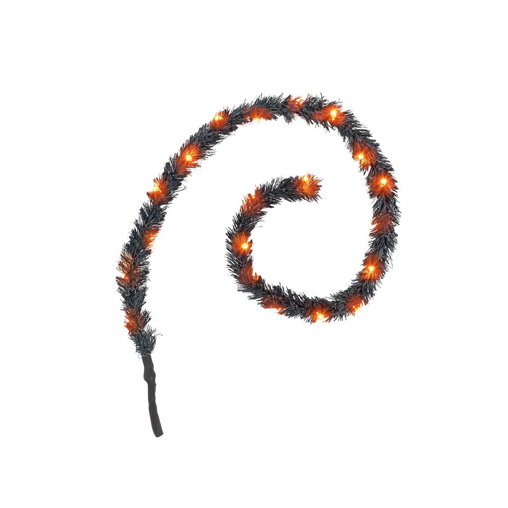 Department 56 Village Accessories Halloween Garland Dcor Lit Figurine, 0.375 Inch, Black
