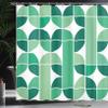 Ambesonne Retro Shower Curtain, Pop Art Funky Unusual Geometric Forms Mosaic Style Old Fashioned Graphic, Cloth Fabric Bathroom Decor Set with Hooks, 69" W x 75" L, Sea Green view 3