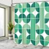 Ambesonne Retro Shower Curtain, Pop Art Funky Unusual Geometric Forms Mosaic Style Old Fashioned Graphic, Cloth Fabric Bathroom Decor Set with Hooks, 69" W x 75" L, Sea Green view 4