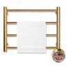 STZJBD Electric Bathroom Towel Radiator Towel Warmer, Chrome Hard-Wired and Wall-Mounted, 4 Heated Bars, Hot Towel Rack view 1