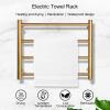 STZJBD Electric Bathroom Towel Radiator Towel Warmer, Chrome Hard-Wired and Wall-Mounted, 4 Heated Bars, Hot Towel Rack view 3
