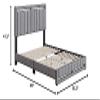 Boyd Sleep Beaumont Upholstered Platform Bed with Headboard, Mattress Foundation with Strong 14 Wood Slat Supports, No Box Spring Required, Gray Linen, Size King view 2