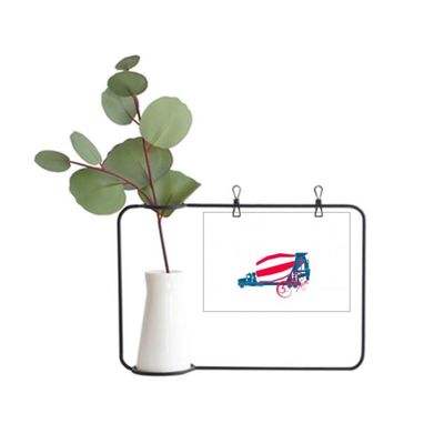 OFFbb-USA Sand Stone Mixing Truck Spraying Metal Picture Frame Ceramic Vase Decor