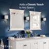 Eviva Britney 24" x 30" Rectangular White Wooden Framed Mirror view 3